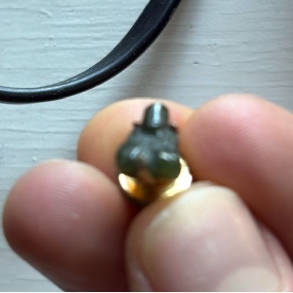 Buddha Jade Pin. Vintage. By Swank. Miniature - Picture 2 of 11